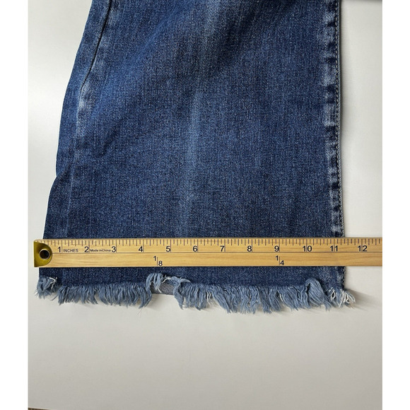 Kancan Flare High Rise Back Seam Jeans Plus Size 20 Medium Wash Raw Hem - Picture 6 of 13